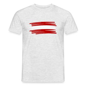 Austria Österreich Flag - Men's T-Shirt - heather grey - Front - AI Model Male 178 dark (178cm)