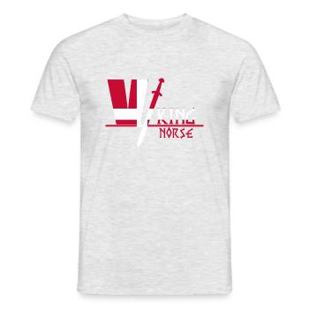 Wikinger Nordisch Dänemark - Männer T-Shirt - Grau meliert - Vorne - AI Model Male 178 dark (178cm)