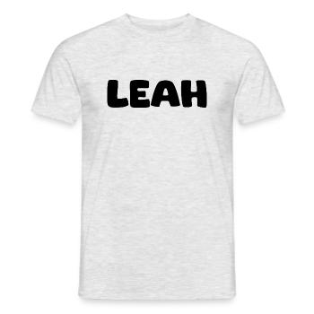 Name - Leah - Men's T-Shirt - heather grey - Front - AI Model Male 178 dark (178cm)