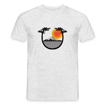 Mount Fuji, Japan - Men's T-Shirt - heather grey - Front - AI Model Male 178 dark (178cm)