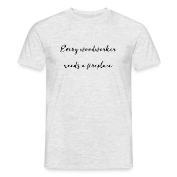 meilleures chemises de charpentier pour bébés et tout-petits - T-shirt homme - gris chiné - Devant - AI Model Male 178 dark (178cm)