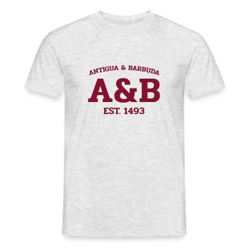 Antigua and Barbuda - St John's - West Indies - Men's T-Shirt - heather grey - Front - AI Model Male 178 dark (178cm)