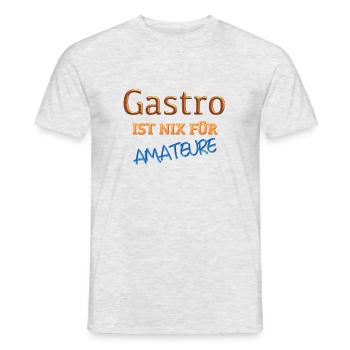 Gastro - Männer T-Shirt - Grau meliert - Vorne - AI Model Male 178 dark (178cm)