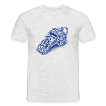 Trillerpfeife - Männer T-Shirt - Grau meliert - Vorne - AI Model Male 178 dark (178cm)