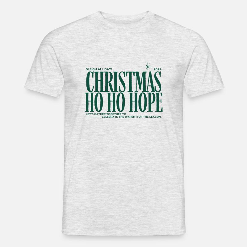 Christmas Sweater - Weihnachtspullover - Männer T-Shirt - Grau meliert