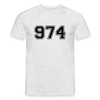 974 - T-shirt homme - gris chiné - Devant - AI Model Male 178 dark (178cm)