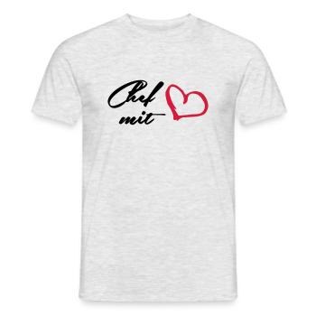 Chef - Männer T-Shirt - Grau meliert - Vorne - AI Model Male 178 dark (178cm)
