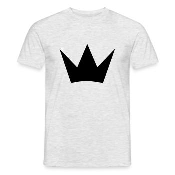 crown - Men's T-Shirt - heather grey - Front - AI Model Male 178 dark (178cm)