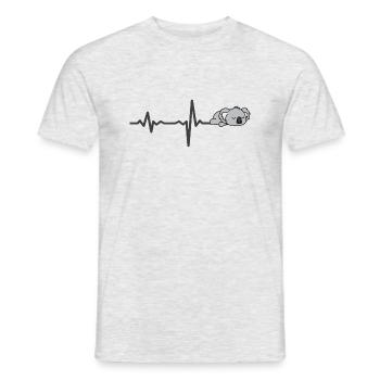 Heartbeat Koala Baby Gift - Men's T-Shirt - heather grey - Front - AI Model Male 178 dark (178cm)