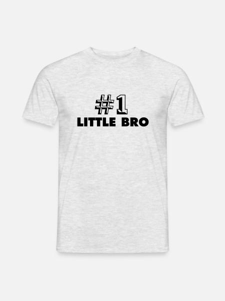 number one little bro - Men's T-Shirt - heather grey