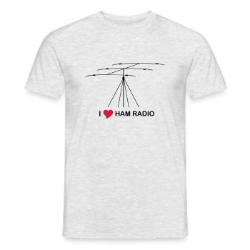 ham_radio - Männer T-Shirt - Grau meliert - Vorne - AI Model Male 178 dark (178cm)