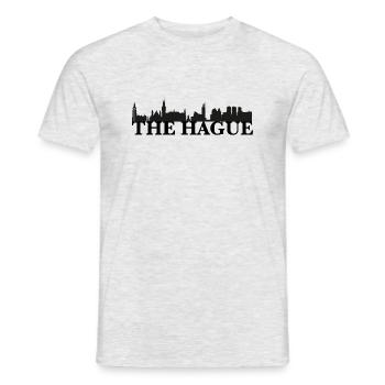 The Hague Netherlands skyline gift idea - Men's T-Shirt - heather grey - Front - AI Model Male 178 dark (178cm)