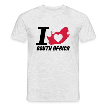 south_africa_i_love_2 - T-shirt homme - gris chiné - Devant - AI Model Male 178 dark (178cm)