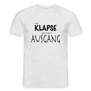 klapse ausgang - Männer T-Shirt - Grau meliert - Vorne - AI Model Male 178 dark (178cm)