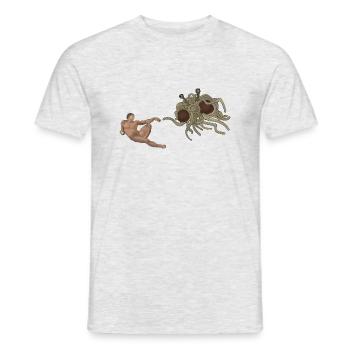La création d’Adam - T-shirt homme - gris chiné - Devant - AI Model Male 178 dark (178cm)