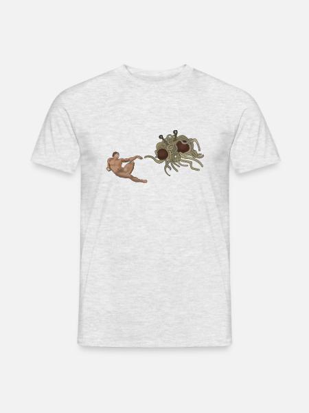 Die Erschaffung Adams - Männer T-Shirt - Grau meliert