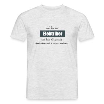 Ich bin nur Elektirker, aber - Männer T-Shirt - Grau meliert - Vorne - AI Model Male 178 dark (178cm)