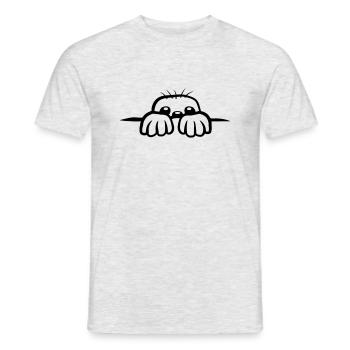 Cartoon mole watches - Men's T-Shirt - heather grey - Front - AI Model Male 178 dark (178cm)