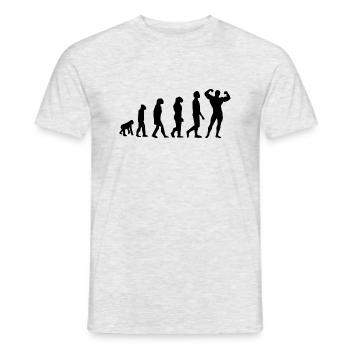 CULTURISTE - T-shirt homme - gris chiné - Devant - AI Model Male 178 dark (178cm)