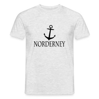 Ancre Norderney - T-shirt homme - gris chiné - Devant - AI Model Male 178 dark (178cm)