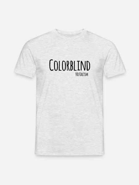 daltonien pas de racisme - T-shirt homme - gris chiné