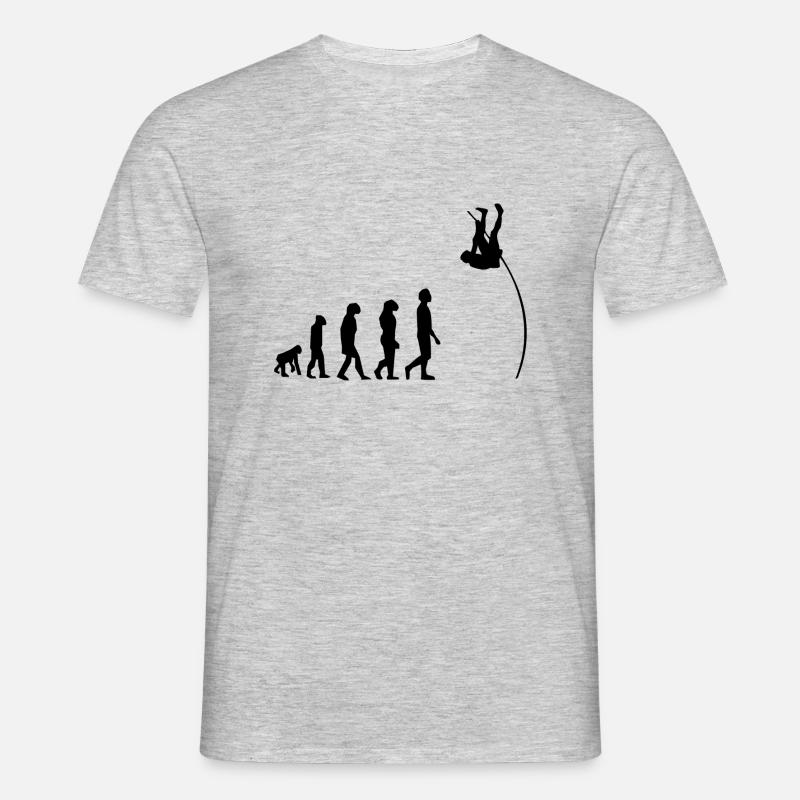 Pole vault evolution - Men's T-Shirt - heather grey