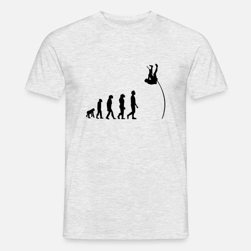 saut à la perche évolution - T-shirt homme - gris chiné