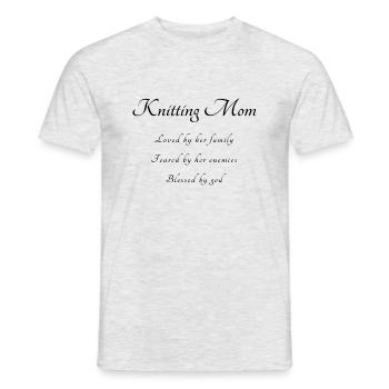 Stricken Spruch Mama - Männer T-Shirt - Grau meliert - Vorne - AI Model Male 178 dark (178cm)