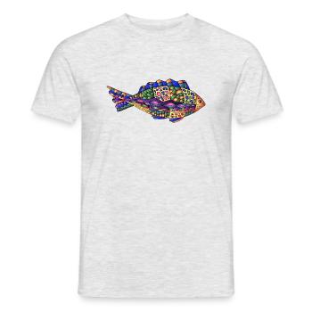 Fisch - Männer T-Shirt - Grau meliert - Vorne - AI Model Male 178 dark (178cm)