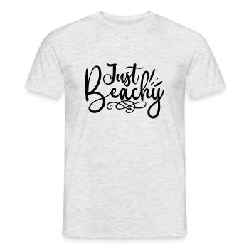 Juste Beachy - T-shirt homme - gris chiné - Devant - AI Model Male 178 dark (178cm)