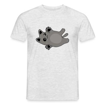 mignon bébé chat gris - T-shirt homme - gris chiné - Devant - AI Model Male 178 dark (178cm)
