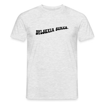 Legasthenie ist - Männer T-Shirt - Grau meliert - Vorne - AI Model Male 178 dark (178cm)