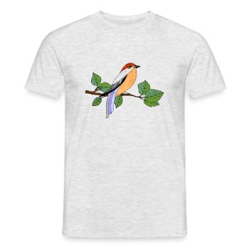 Bunter Vogel - Männer T-Shirt - Grau meliert - Vorne - AI Model Male 178 dark (178cm)