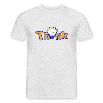 think Skateboards - Men's T-Shirt - heather grey - Front - AI Model Male 178 dark (178cm)