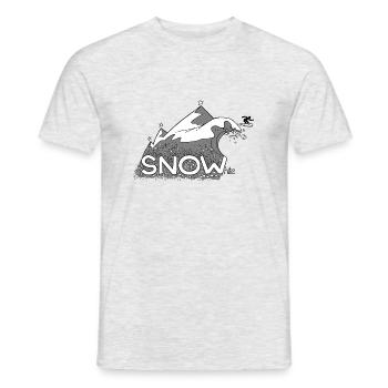 Schnee Berg - Männer T-Shirt - Grau meliert - Vorne - AI Model Male 178 dark (178cm)
