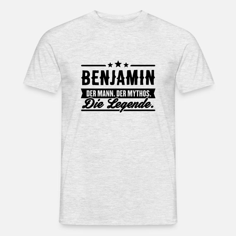 Mann Mythos Legende Benjamin - Männer T-Shirt - Grau meliert