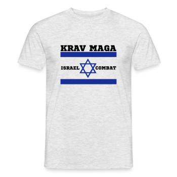 Krav Maga - Männer T-Shirt - Grau meliert - Vorne - AI Model Male 178 dark (178cm)