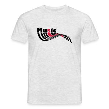 musique - T-shirt homme - gris chiné - Devant - AI Model Male 178 dark (178cm)