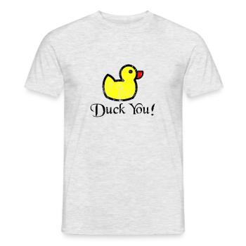 Squeak Duck - Duck - Duck vous! Cadeau vintage - T-shirt homme - gris chiné - Devant - AI Model Male 178 dark (178cm)