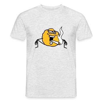 bekifft kiffen kiffer stoned hanf weed rauchen joi - Männer T-Shirt - Grau meliert - Vorne - AI Model Male 178 dark (178cm)