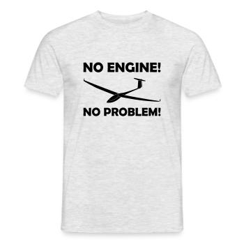 No engine no problem glider pilot saying pilot - Men's T-Shirt - heather grey - Front - AI Model Male 178 dark (178cm)