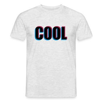 3D Effekt Cool - Männer T-Shirt - Grau meliert - Vorne - AI Model Male 178 dark (178cm)