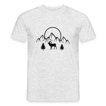 Ram Mountains Nature - T-shirt homme - gris chiné - Devant - AI Model Male 178 dark (178cm)
