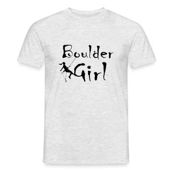 Bouldern Klettern Climbing - Männer T-Shirt - Grau meliert - Vorne - AI Model Male 178 dark (178cm)