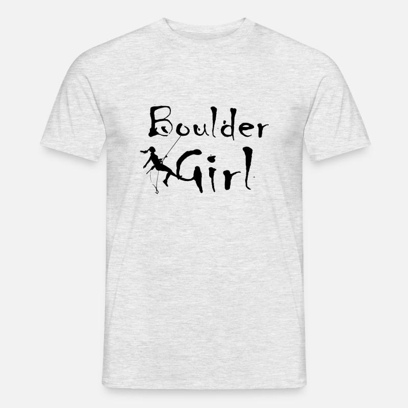 Bouldern Klettern Climbing - Männer T-Shirt - Grau meliert