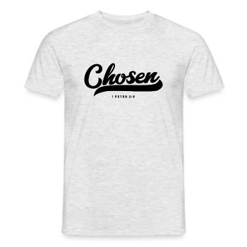 Chosen 1 Peter 2:9 - Christian Clothing - Men's T-Shirt - heather grey - Front - AI Model Male 178 dark (178cm)