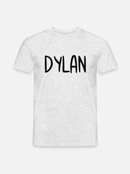 Dylan Custom Name Schriftart Text Geburtstag - Männer T-Shirt - Grau meliert