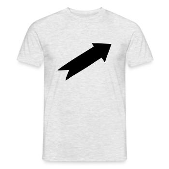 Arrow Symbol 13 Artboard 13 - Men's T-Shirt - heather grey - Front - AI Model Male 178 dark (178cm)