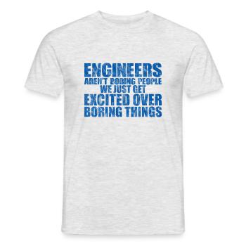 Engineers Aren't Boring People 4 - Männer T-Shirt - Grau meliert - Vorne - AI Model Male 178 dark (178cm)