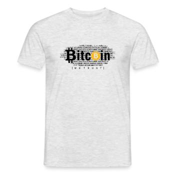 Sweat à capuche Bitcoin - T-shirt homme - gris chiné - Devant - AI Model Male 178 dark (178cm)